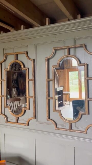 A pair of vintage bamboo framed mirrors looking spectacular 
#vintage #interiordesign #homedecor #mirror #Home