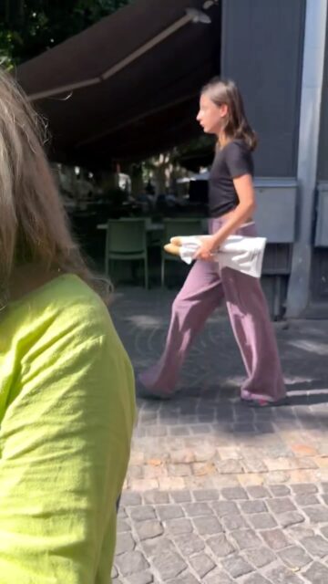 Are you a nibbler? 
The morning run to the Boulangerie to pick up the baguette

It's a fun watch sitting in a cafe watching the world go by.
But there appear to be different ways to get it home 
Some people rush it home, others nibble in the way.

#france #french #baguette #bakery #food
